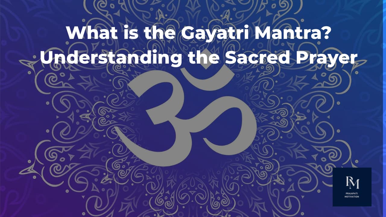 Gayatri mantra meaning explained - sacred Om symbol with divine illumination