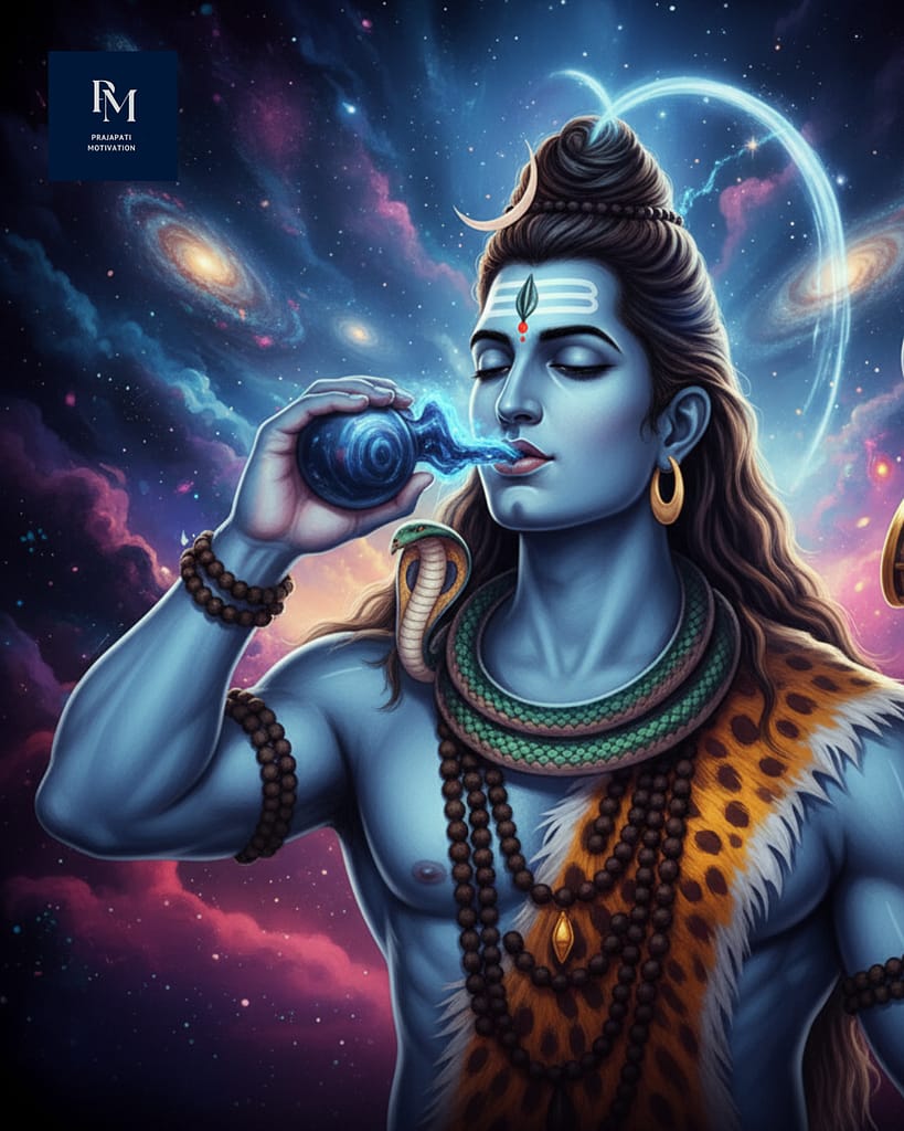 Shiva Drinking Poison